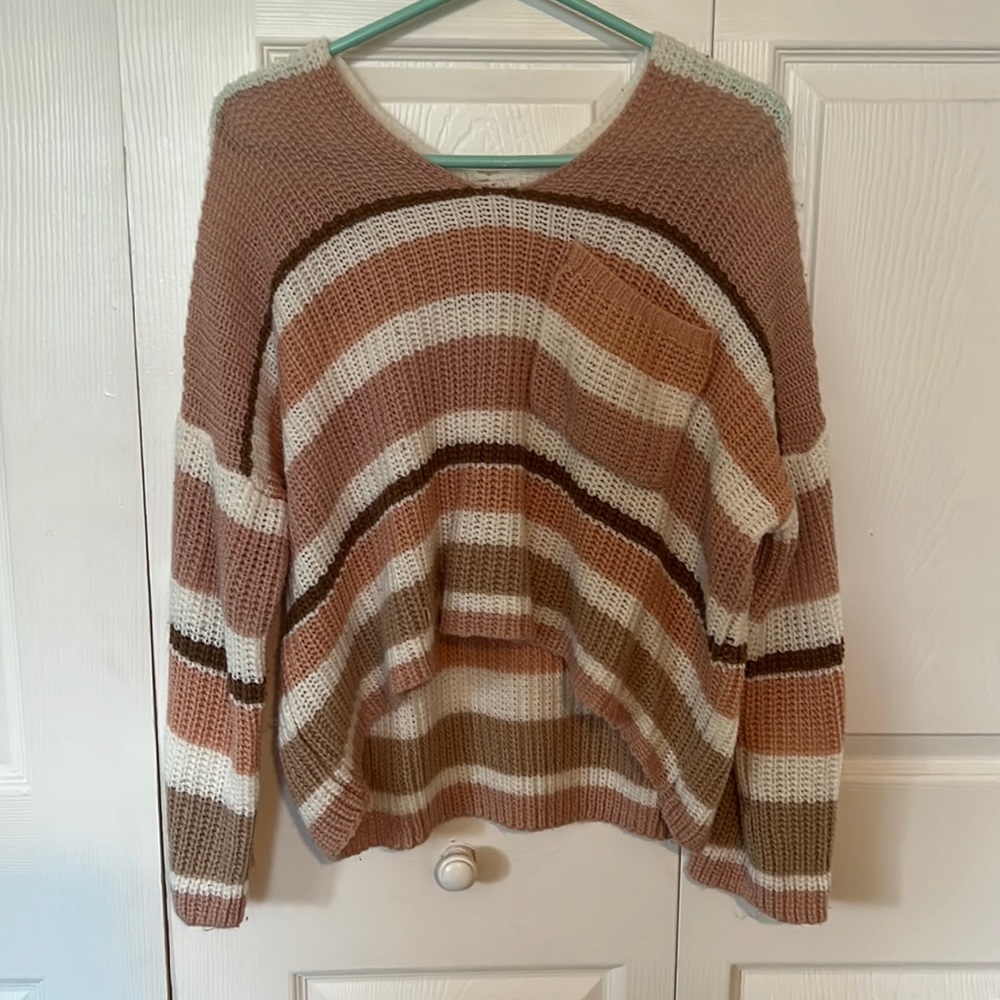 Stripped knitted sweatshirt